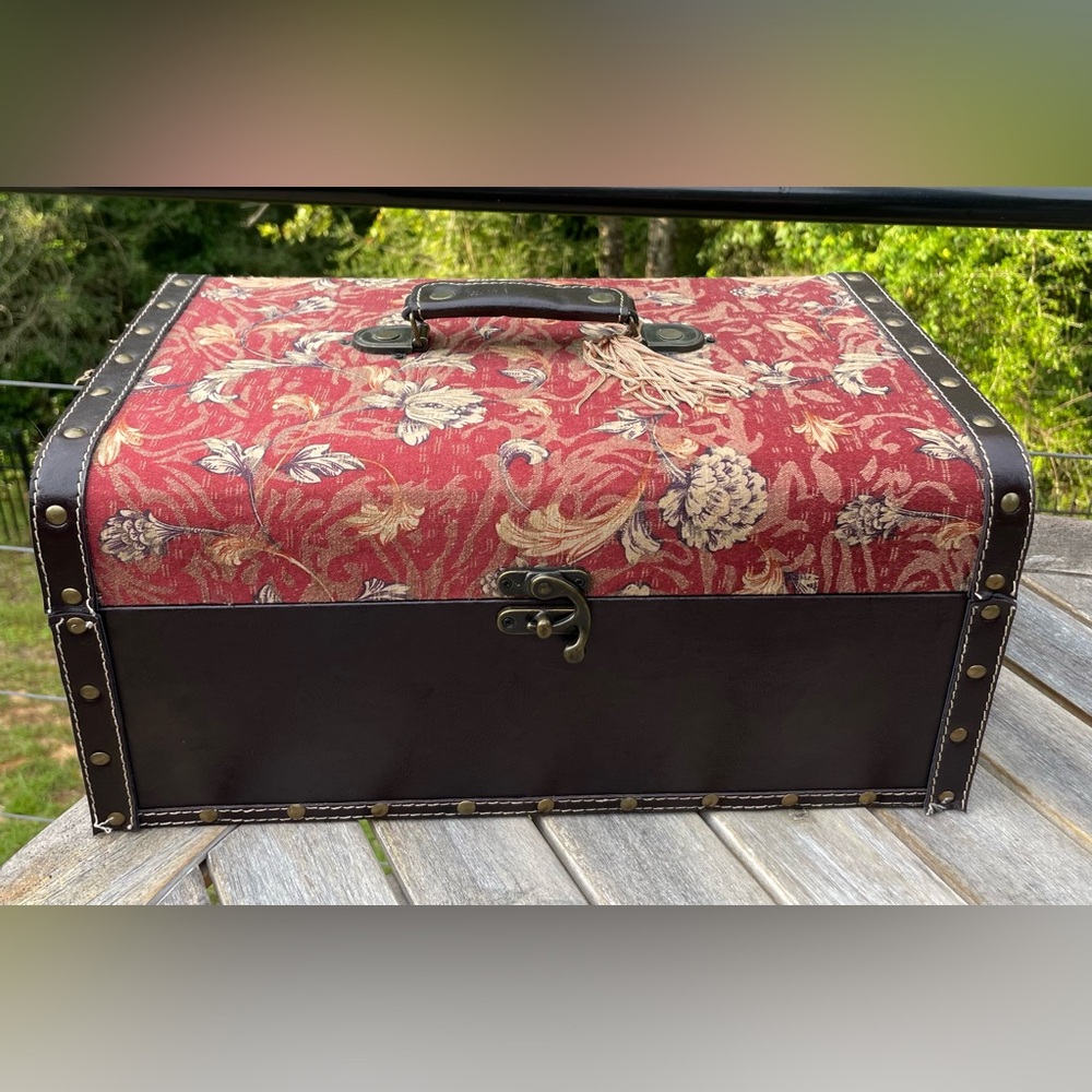 Vintage Tapestry Trunk / Box
